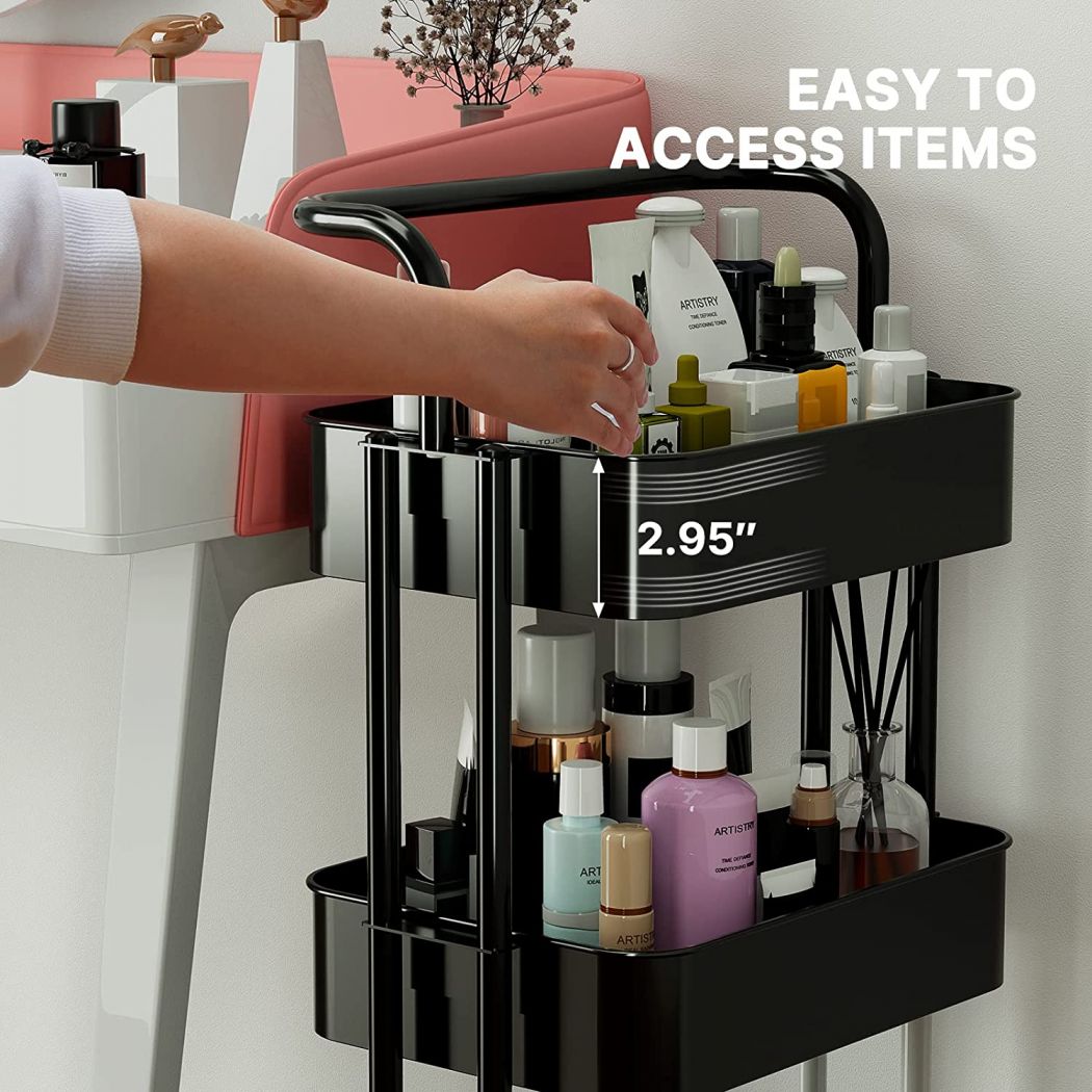 Multifunctional Storage Metal Trolley for Salon